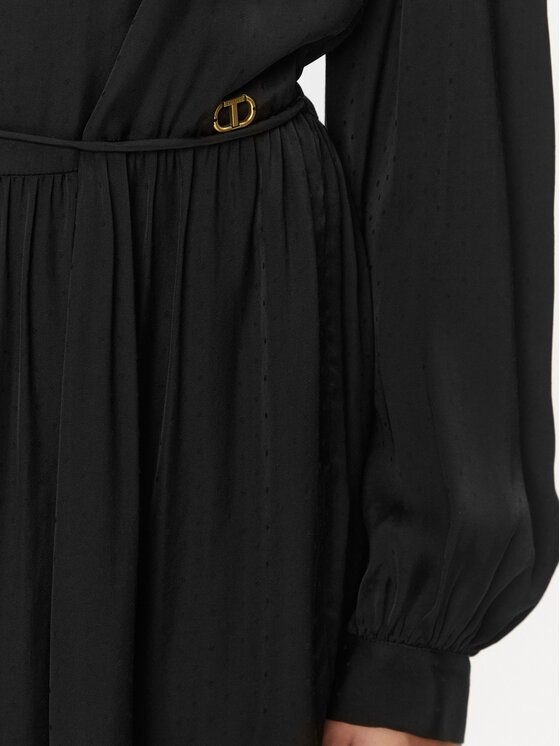 TWINSET TWINSET Φόρεμα κοκτέιλ 232TT2174 Μαύρο Regular Fit