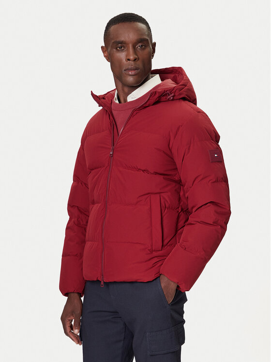 Tommy Hilfiger Tommy Hilfiger Pehelykabát MW0MW40616 Piros Regular Fit