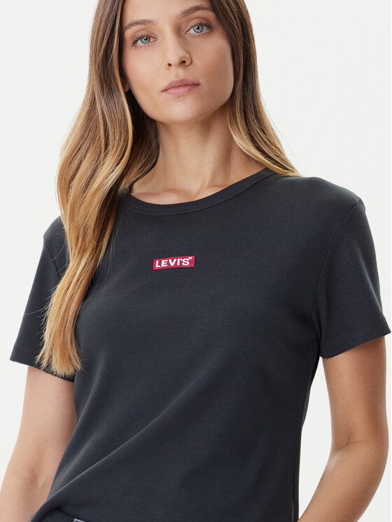 Levi's® Levi's® T-krekls Rickie 001Z9-0008 Melns Slim Fit
