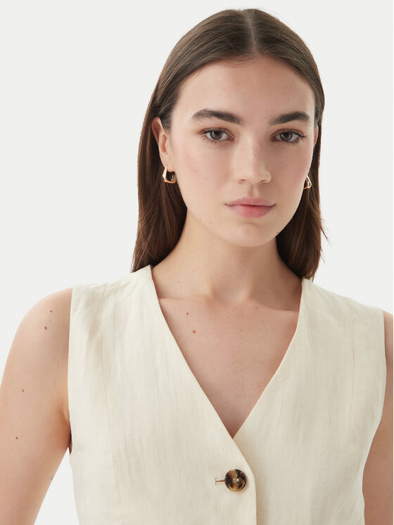 Marella Marella Жилетка за костюм Emme by Marella Veranda 2615151032 Кремав Regular Fit