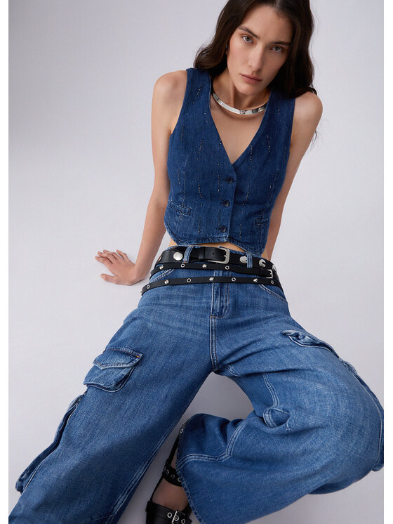 Liu Jo Liu Jo Gilet UA6188D031578033 Celeste Regular Fit