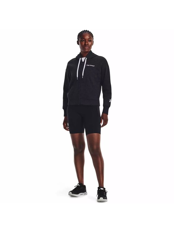 Under Armour Under Armour Felpa Under Armour Essential Fleece Script FZ Hoodie Nero Relaxed Fit