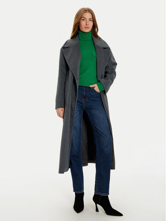 Imperial Imperial Зимове пальто KI54IID Сірий Loose Fit
