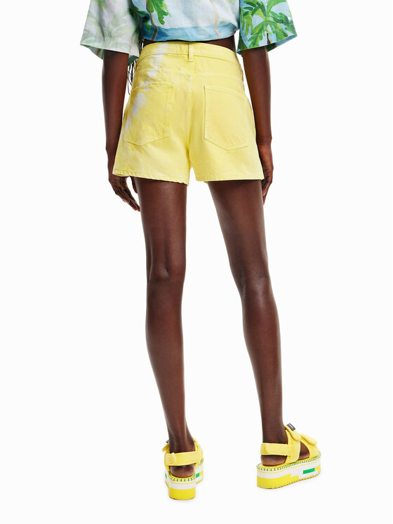 Desigual Desigual Szorty jeansowe 23SWDD10 Żółty Regular Fit