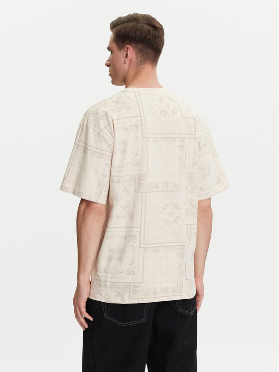 Karl Kani Karl Kani Tričko Small Signature Paisley PD00005342 Béžová Relaxed Fit