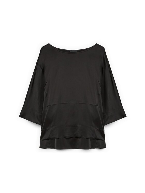Fiorella Rubino Fiorella Rubino Bluzka 2004L000660N033 Czarny Boxy Fit