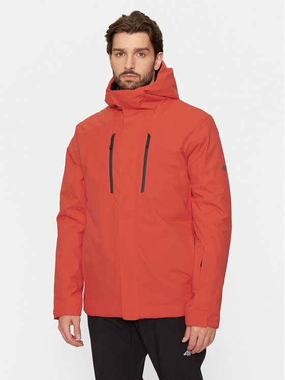 4F 4F Lyžařská bunda 4FWAW24TTJAM575 Červená Regular Fit