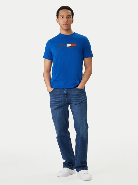 Tommy Hilfiger Tommy Hilfiger T-shirt Brand Love Box MW0MW42366 Plava Regular Fit