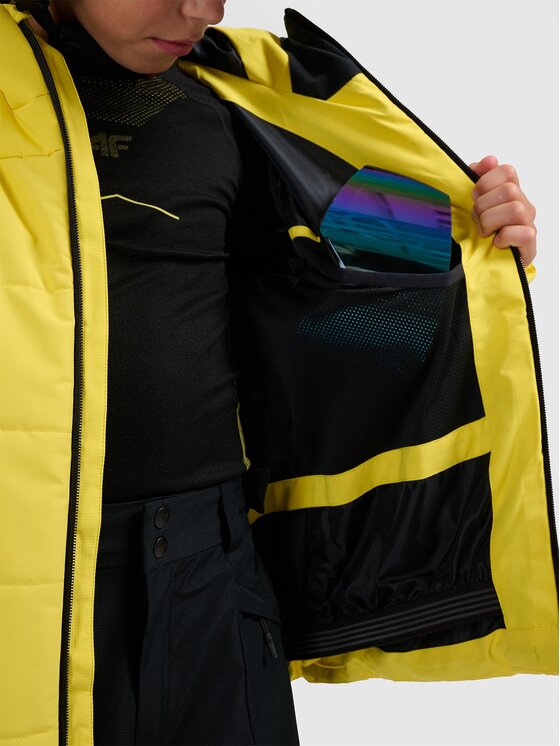 4F 4F Giacca da sci 4FJRAW25TTJAM1064-71S Giallo Regular Fit