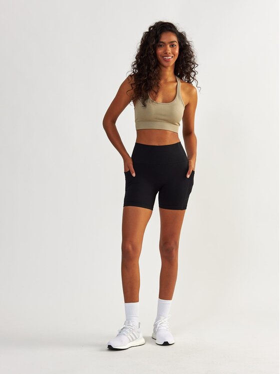 BeShaped BeShaped Szorty sportowe z Kieszeniami Lift Me Up Czarny Shaping Fit