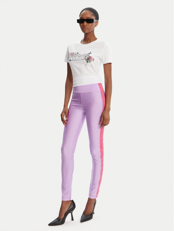 Versace Jeans Couture Versace Jeans Couture Legginsy 79HAC114 N0008 Fioletowy Slim Fit