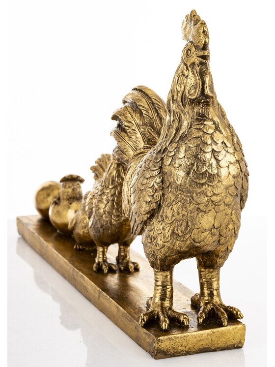 MIAhome MIAhome Figurka kurnikowa RODZINA 21,5x33x7 cm small Złoty