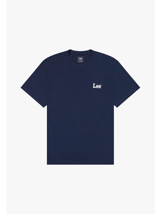 Lee Lee T-Shirt SS SMALL LOGO TEE Granatowy Regular Fit