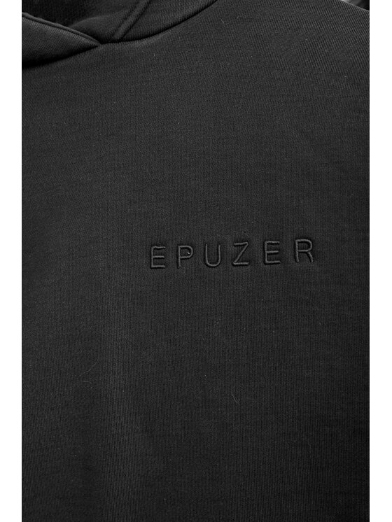 Epuzer Epuzer Bluza in matt black Czarny Loose Fit