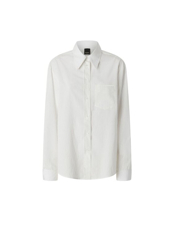 PINKO Pinko Košeľa COREA CAMICIA BASTONETTO TINTO FLUIDO Biela Regular Fit