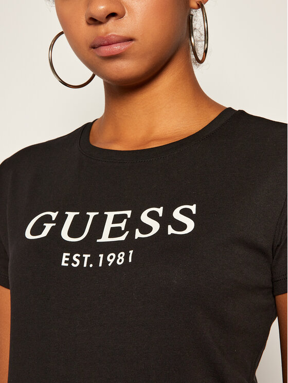 Guess Guess T-Shirt O0BI02 J1311 Μαύρο Slim Fit