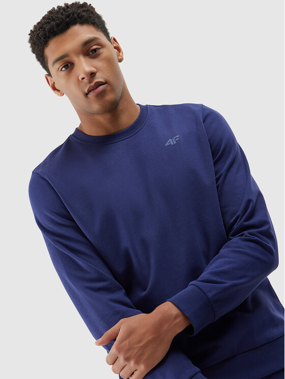 4F 4F Felpa 4FWSS24TSWSM1181-31S Blu scuro Regular Fit