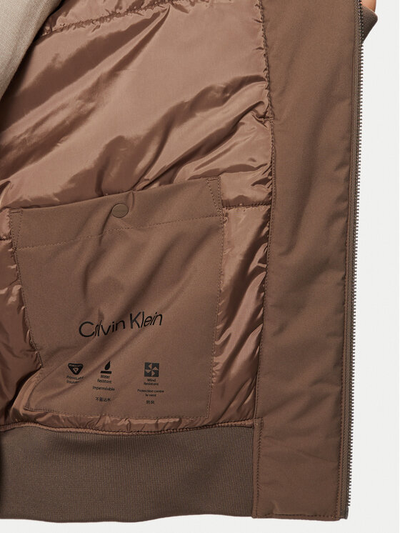 Calvin Klein Calvin Klein Kurtka bomber Hero 00040EM567 Beżowy Regular Fit