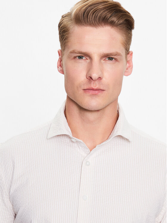 Lindbergh Lindbergh Cămașă 30-203431 Bej Slim Fit
