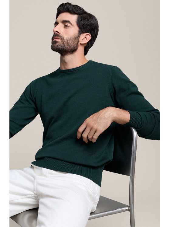 Lancerto Lancerto Sweter Christopher SW073226000034 Zielony Regular Fit