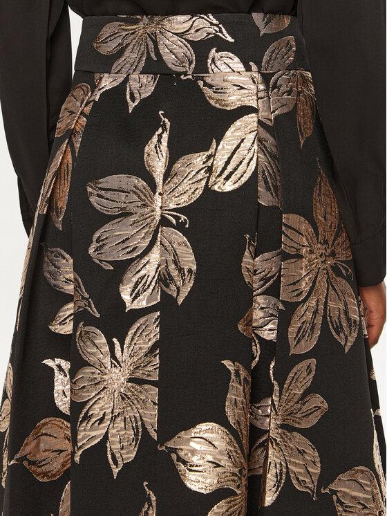 Rinascimento Rinascimento Spódnica midi CFC0121715003 Czarny Regular Fit