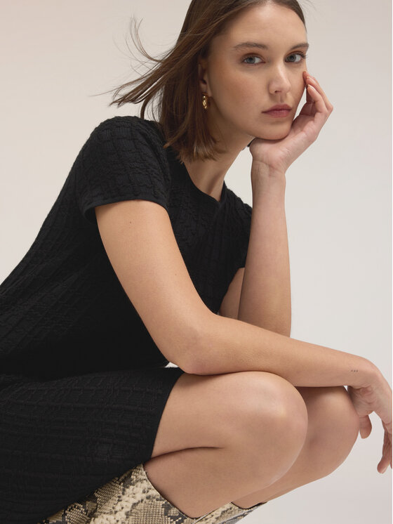 Motivi Motivi Vestito da giorno 7684W001586N0Z3 Nero Regular Fit