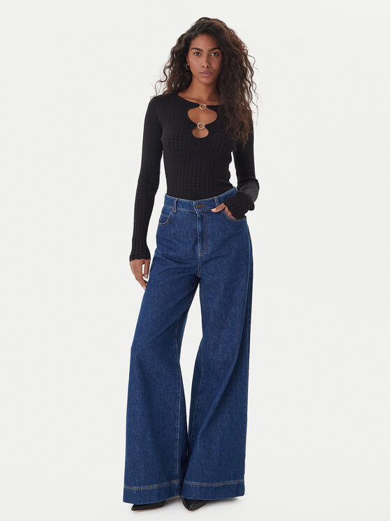 Fracomina Fracomina Sweter FS25WT7021K501Q7 Czarny Slim Fit