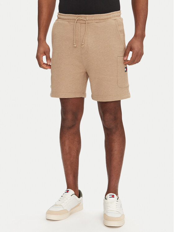Tommy Jeans Tommy Jeans Sportshorts Badge DM0DM18479 Beige Regular Fit
