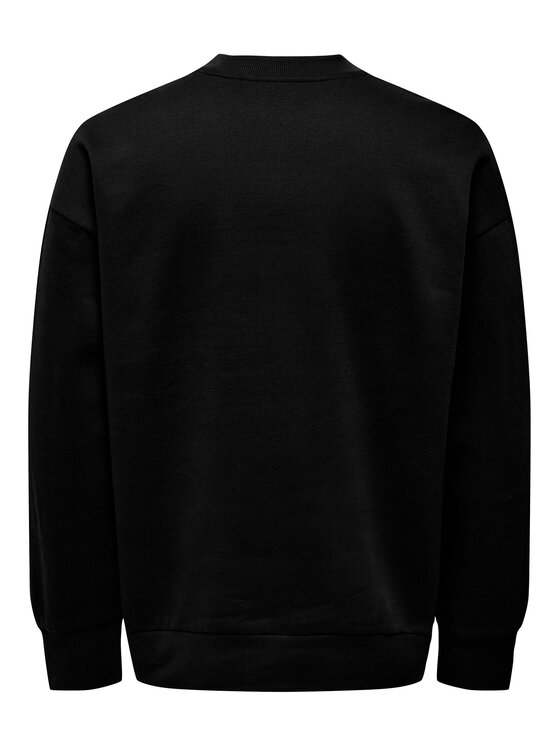 Only & Sons Only & Sons Majica dugih rukava 22026662 Crna Relaxed Fit