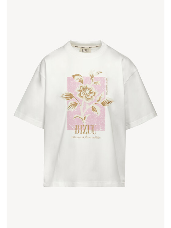 BIZUU BIZUU T-Shirt VIORA Biały Standard Fit