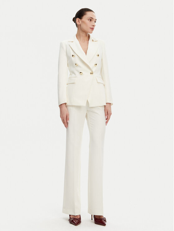Maryley Maryley Текстилни панталони 25EB587/43VA Екрю Regular Fit