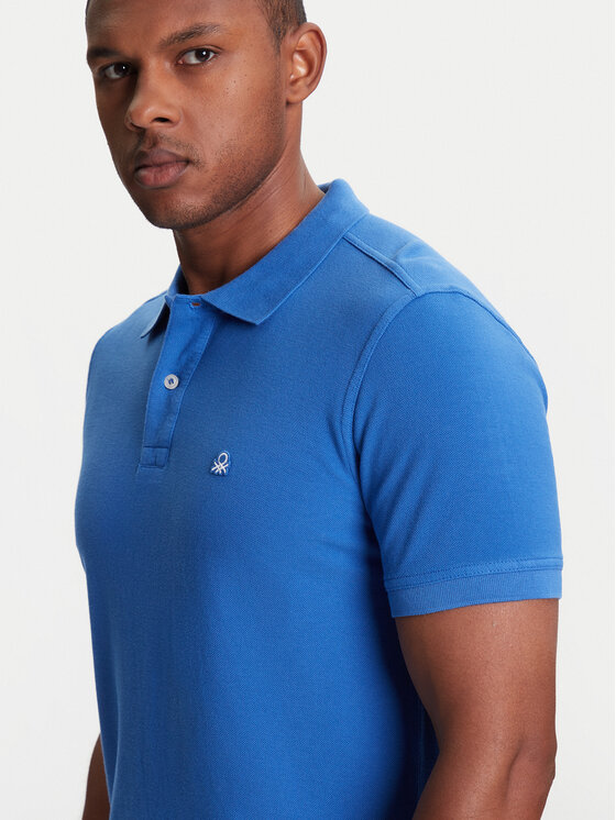 United Colors Of Benetton United Colors Of Benetton Polo 3089J3179 Niebieski Regular Fit