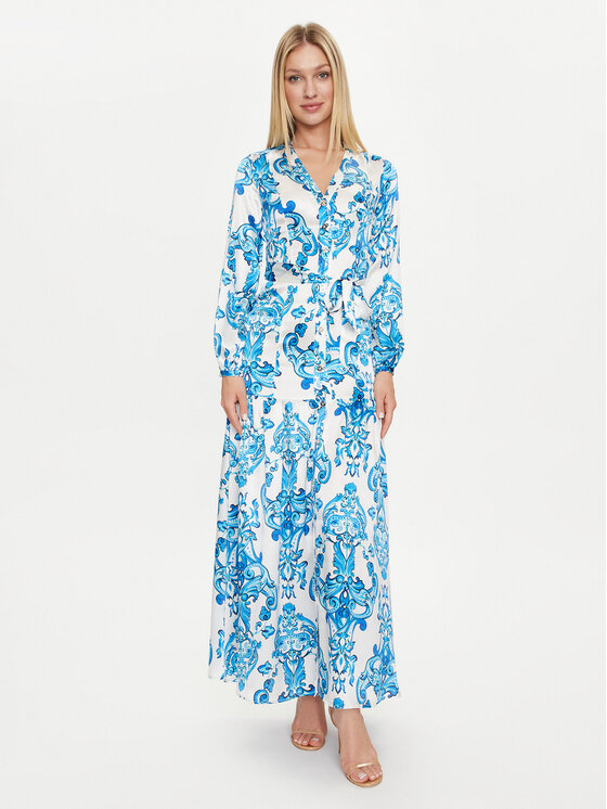 Marciano Guess Marciano Guess Rochie tip cămașă 2GGK70 9700Z Albastru Regular Fit