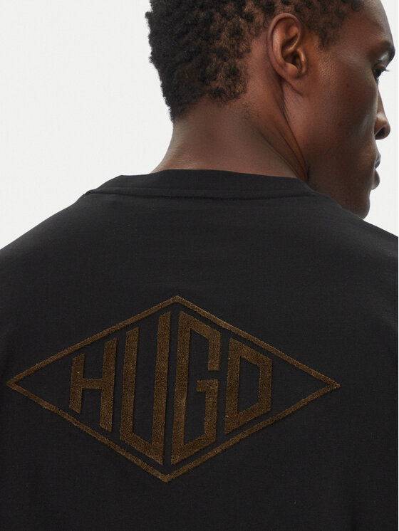 HUGO HUGO Majica Darunu 50534951 Črna Relaxed Fit