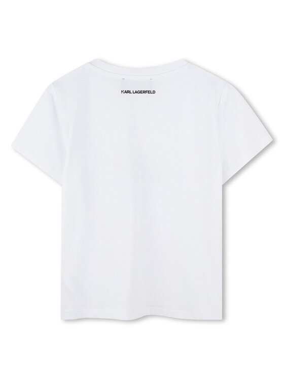 Karl Lagerfeld Kids Karl Lagerfeld Kids Tričko Z30492 D Biela Regular Fit