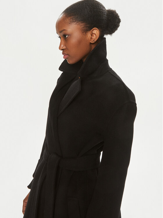 PINKO Pinko Wollmantel Editor 101686 Y27P Schwarz Regular Fit