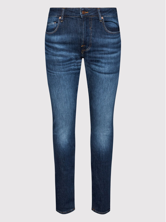 Guess Guess Jeansy Chris M2YA27 D4Q41 Tmavomodrá Super Skinny Fit