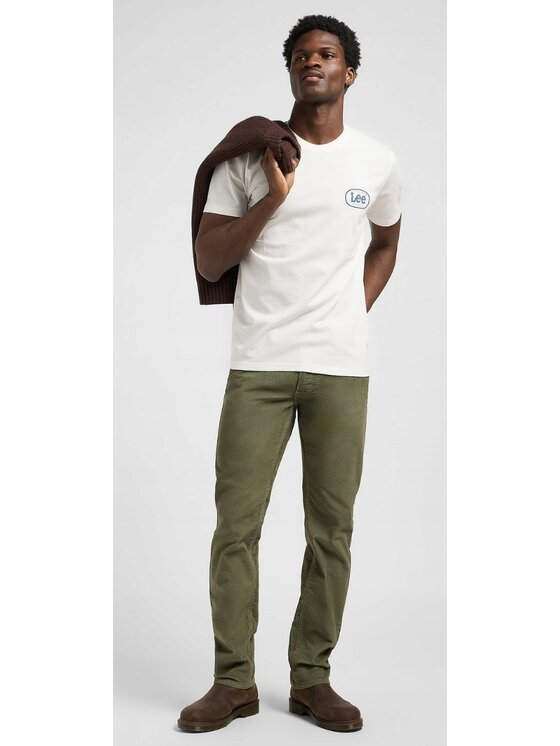 Lee Lee T-Shirt Regular Small Logo Tee Biały Regular Fit