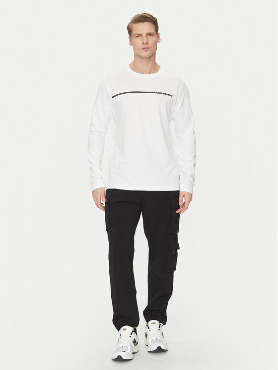 Jack&Jones Jack&Jones Marškinėliai ilgomis rankovėmis Fusion 12273134 Balta Regular Fit