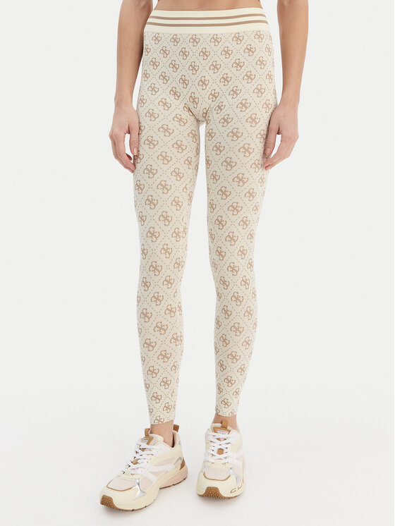 Guess Guess Hlače iz tkanine 179838 Bež Slim Fit