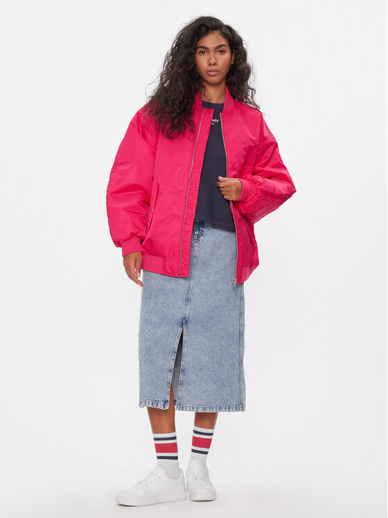 Tommy Jeans Tommy Jeans Kurtka bomber Tonal DW0DW16563 Różowy Oversize