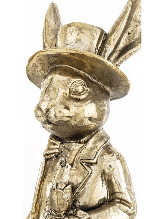 MIAhome MIAhome Figurka królik MALJUNA-5 z różą Złoty