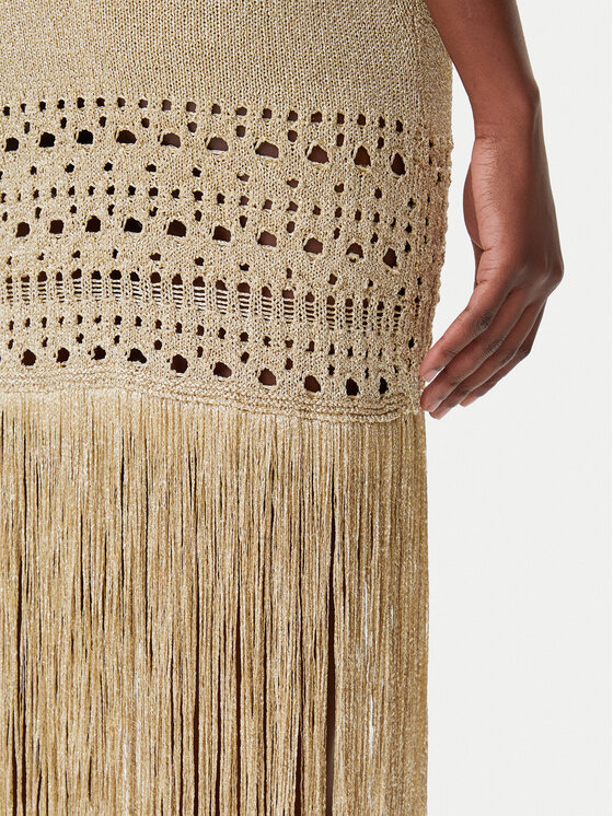 Simona Corsellini Simona Corsellini Strickkleid P25CPABO0401 Beige Slim Fit