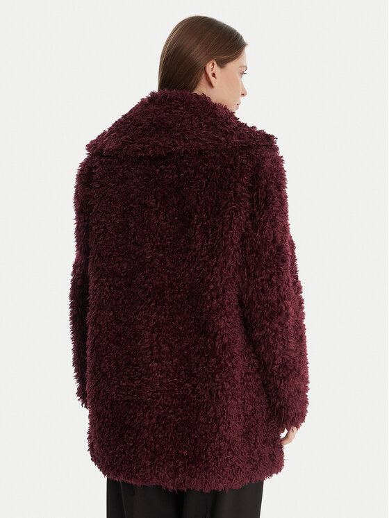 DKNY DKNY Кожено палто DLEMFW97 Бордо Regular Fit