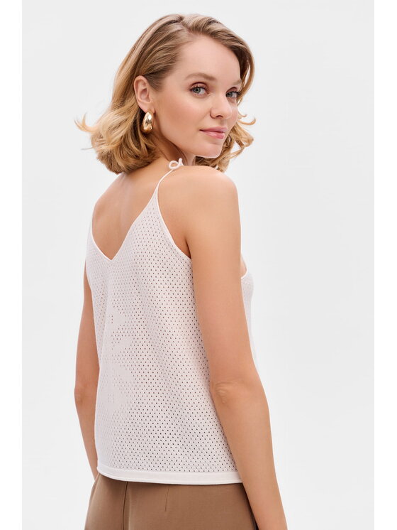 blue shadow blue shadow Bluzka Lena Écru Regular Fit
