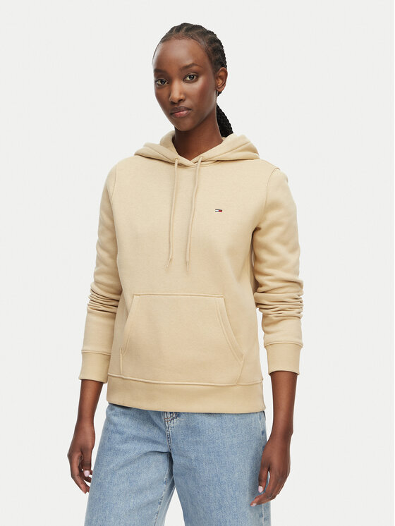 Tommy Jeans Hanorac Flag DW0DW19958 Bej deschis Regular Fit