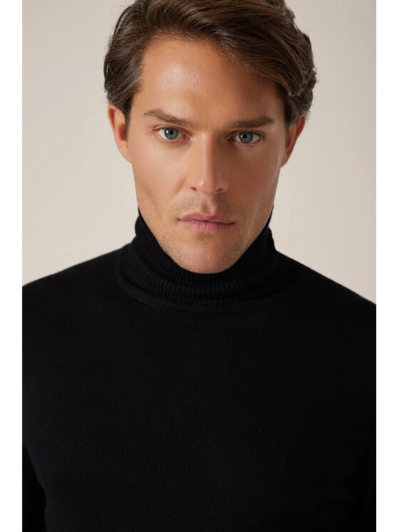 Lancerto Lancerto Sweter Sigmar SW073225000080 Czarny Regular Fit