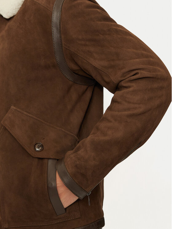 BOSS Boss Odinė striukė C-Montel 50524458 Ruda Regular Fit