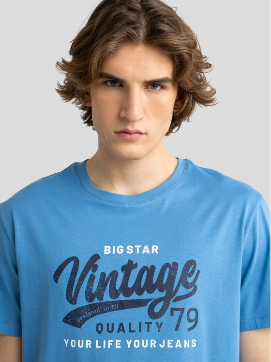 BIG STAR BIG STAR T-Shirt GRALIS Niebieski Oversize
