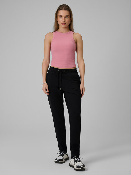 4F 4F Tank top ESSENTIALS Różowy jasny Slim Fit